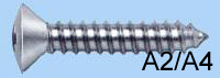Винты самонарезающие DIN 7983, головка полупотай, шлиц PH (А2,A4)