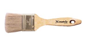 Кисти плоские с деревянной лакированной ручкой  "Евро", MATRIX
